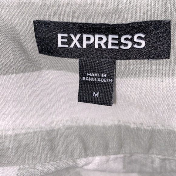 Express striped men’s button down shirt size medium - Picture 4 of 6
